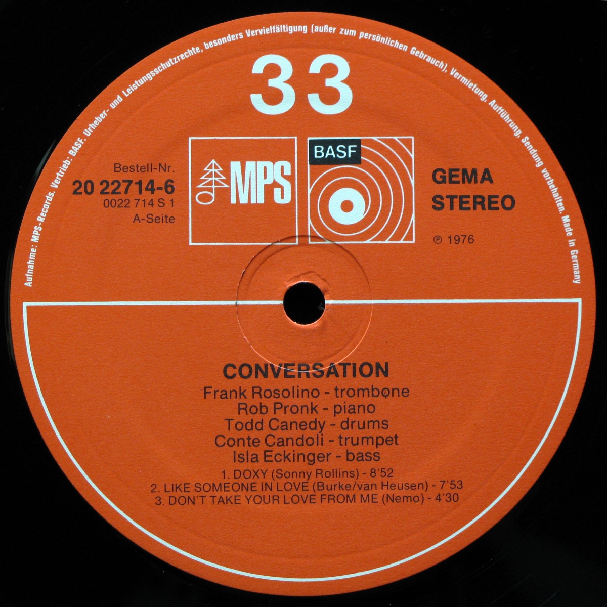 LP Frank Rosolino / Conte Candoli — Conversation фото 2