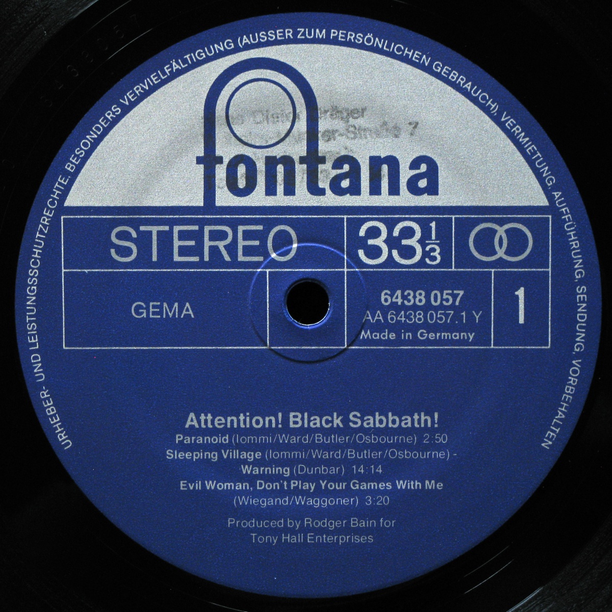 LP Black Sabbath — Attention! Black Sabbath! фото 2