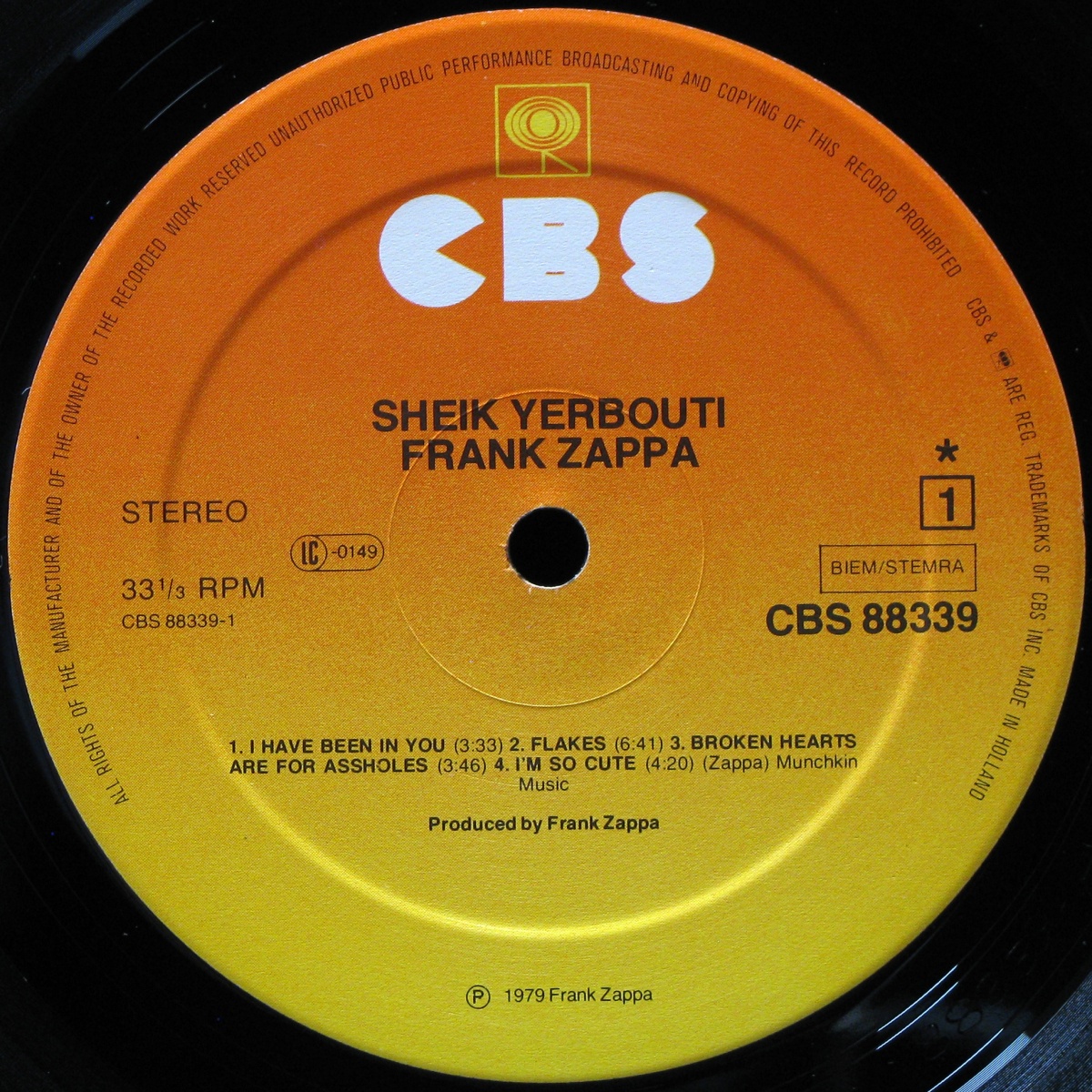 LP Frank Zappa — Sheik Yerbouti (2LP) фото 3