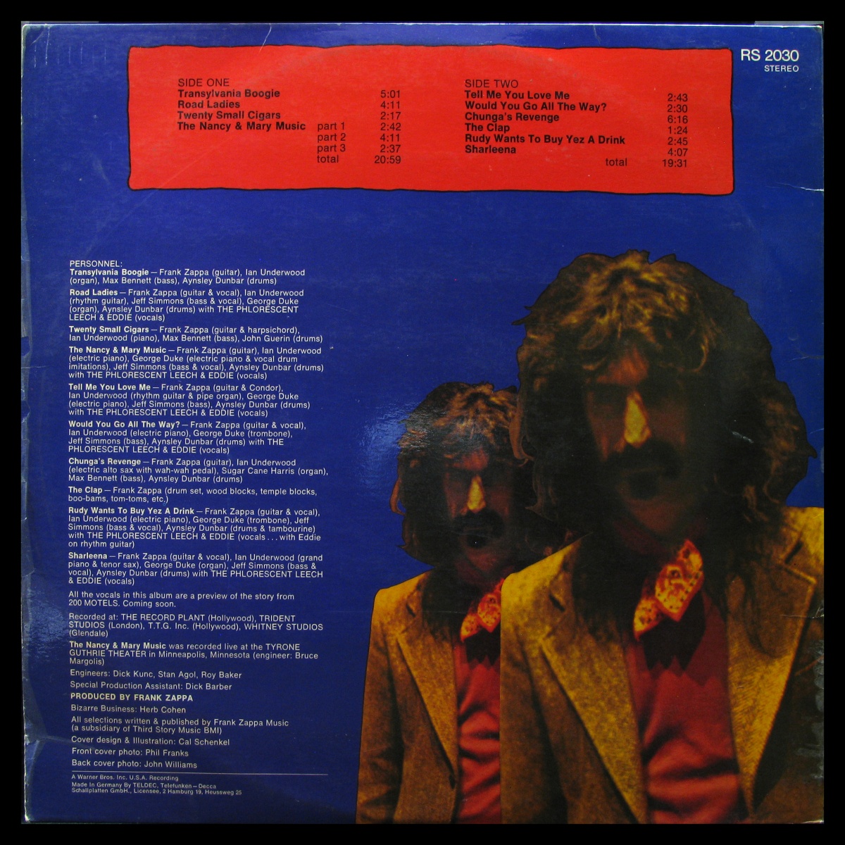 LP Frank Zappa — Chunga's Revenge фото 2