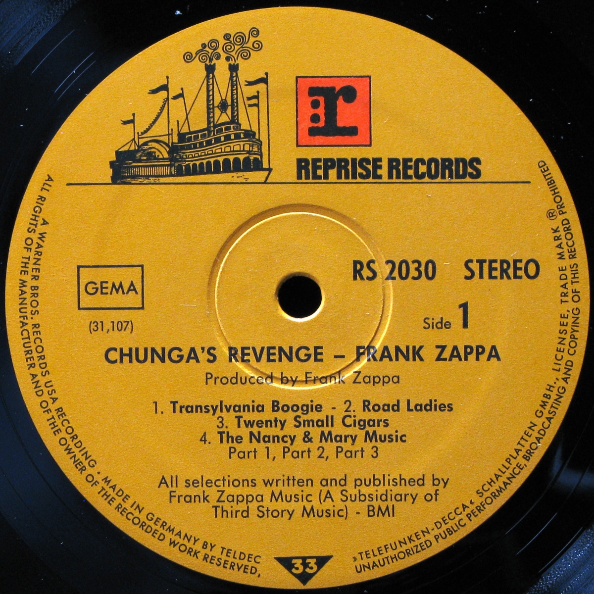 LP Frank Zappa — Chunga's Revenge фото 3