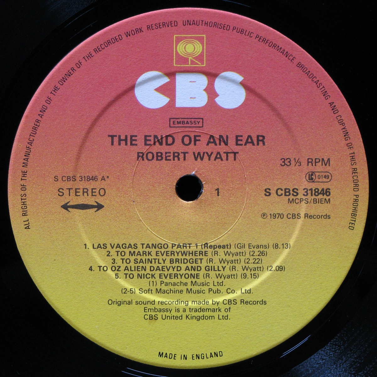 LP Robert Wyatt — End Of An Ear фото 3