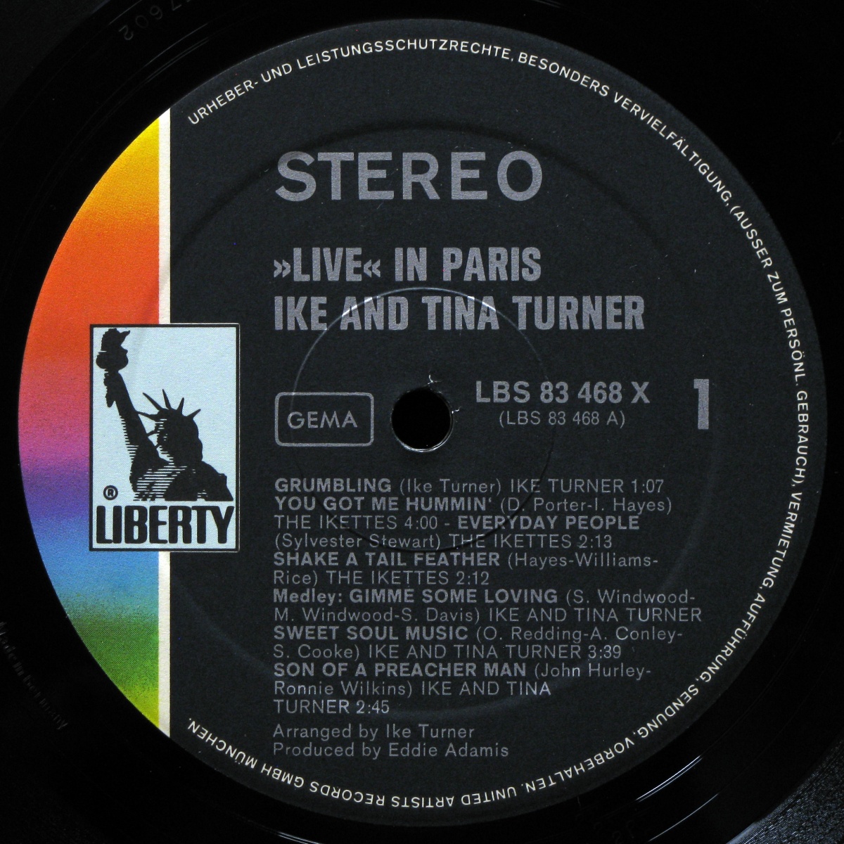 LP Ike & Tina Turner — Live In Paris - Olympia 1971 (2LP) фото 2