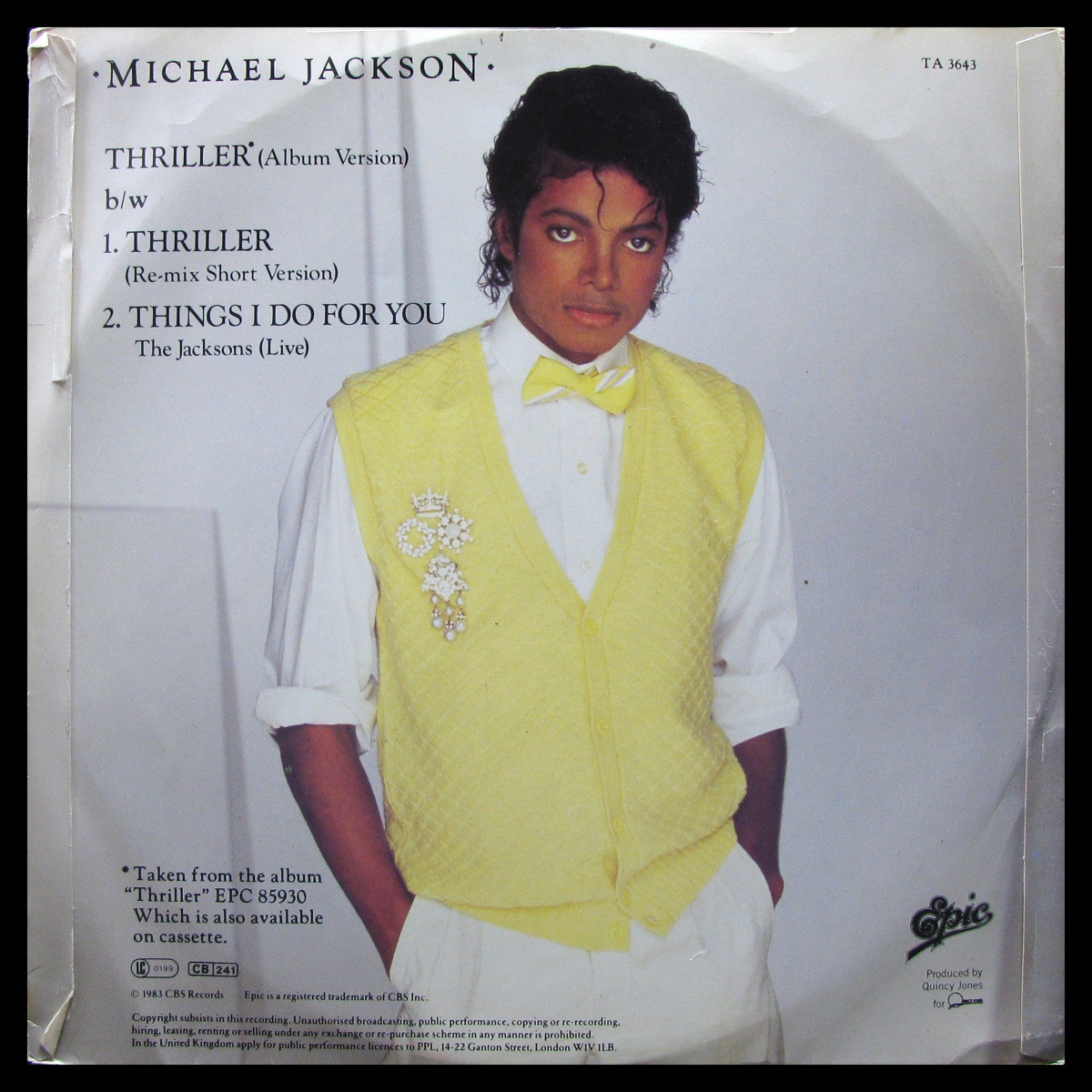 LP Michael Jackson — Thriller (maxi) фото 2