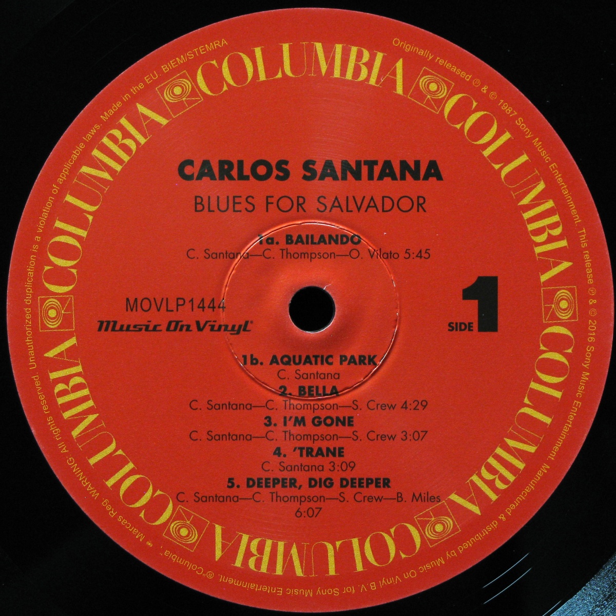 LP Santana — Blues For Salvador фото 3