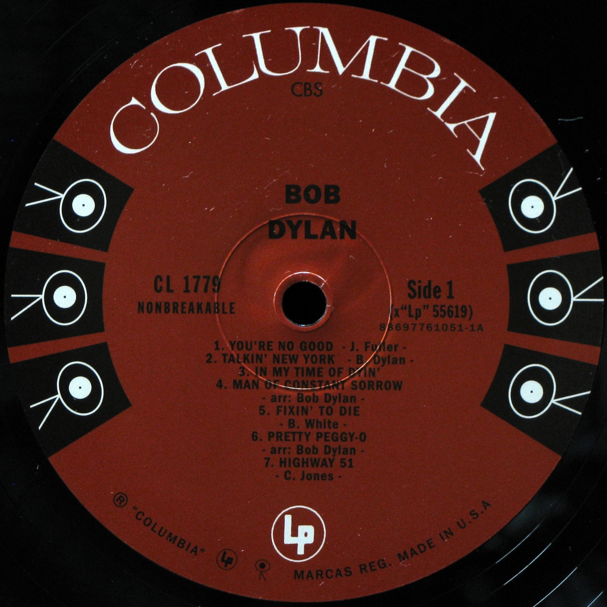 LP Bob Dylan — Bob Dylan (mono) фото 3