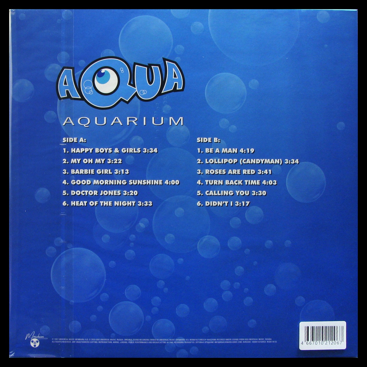 LP Aqua — Aquarium (coloured vinyl) фото 2