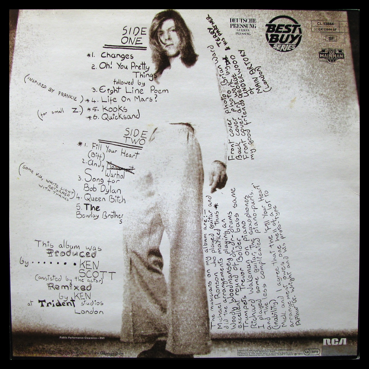 LP David Bowie — Hunky Dory фото 2