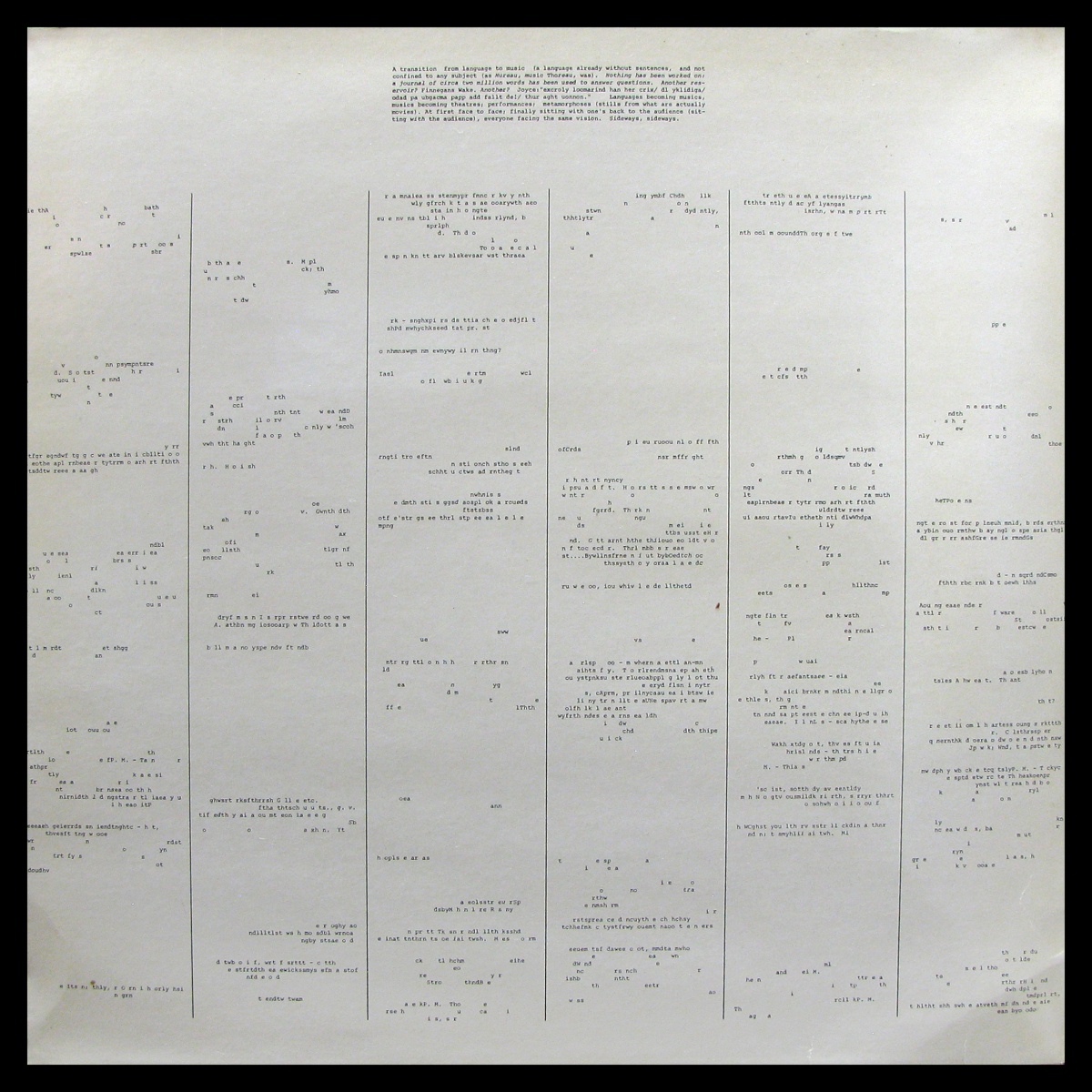 LP John Cage — Empty Words Part IV (2LP) фото 3