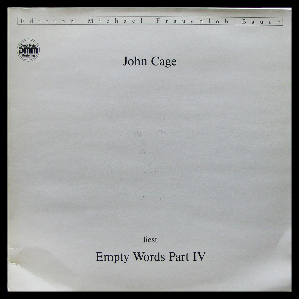 LP John Cage — Empty Words Part IV (2LP) фото