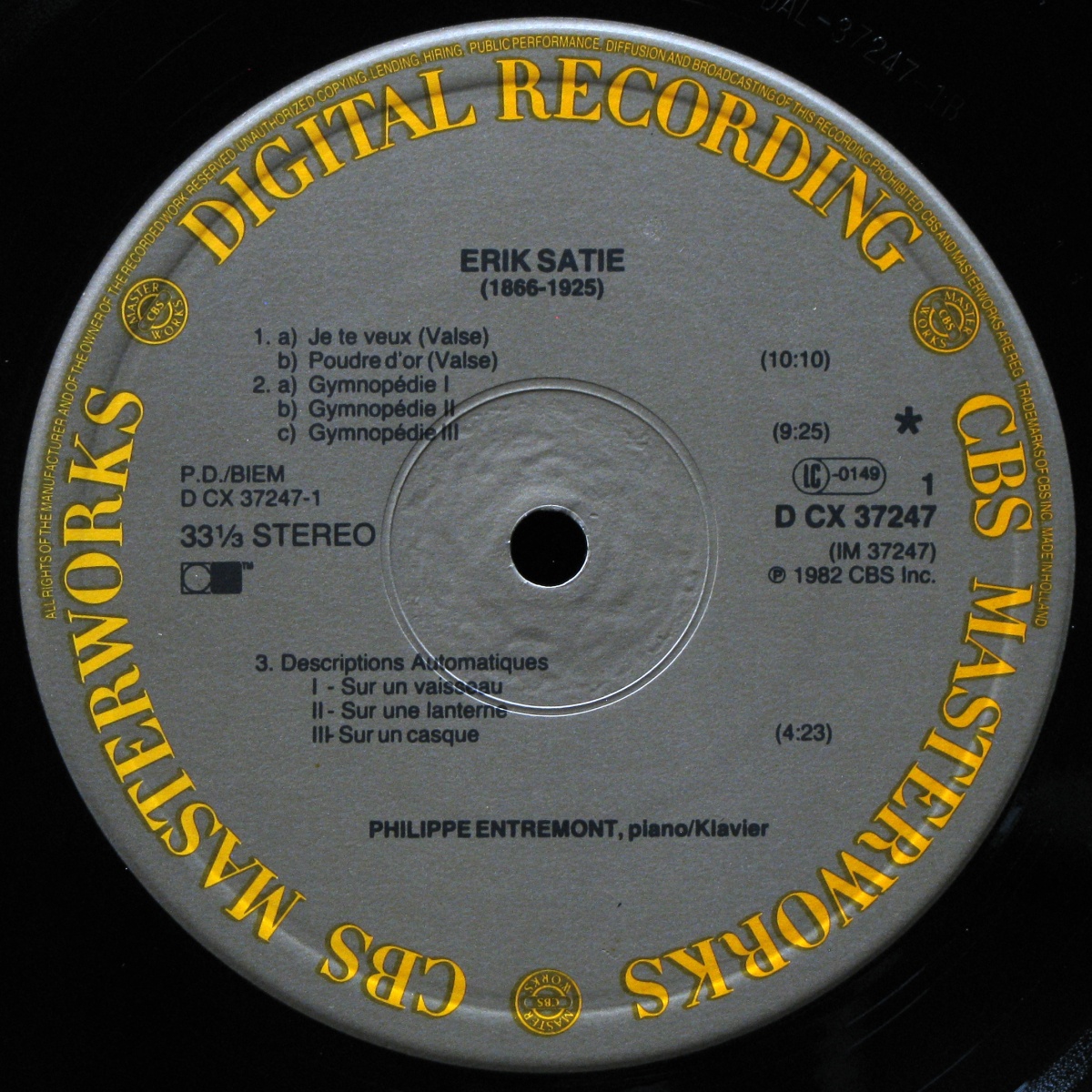 LP Philippe Entremont — Satie: Piano / Klavier фото 2