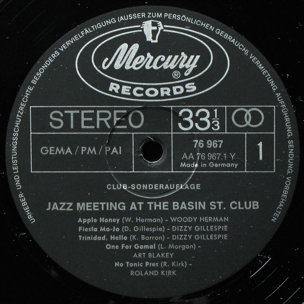 LP V/A — Jazz-Meeting At The Basin St. Club (club edition) фото 2