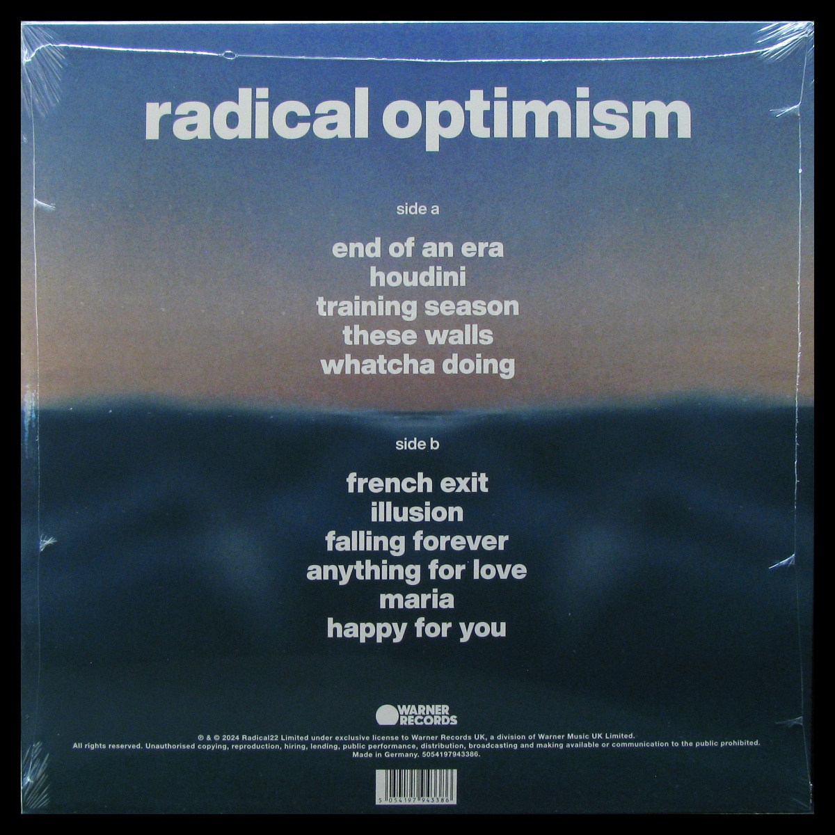 LP Dua Lipa — Radical Optimism (curacao blue vinyl) фото 2