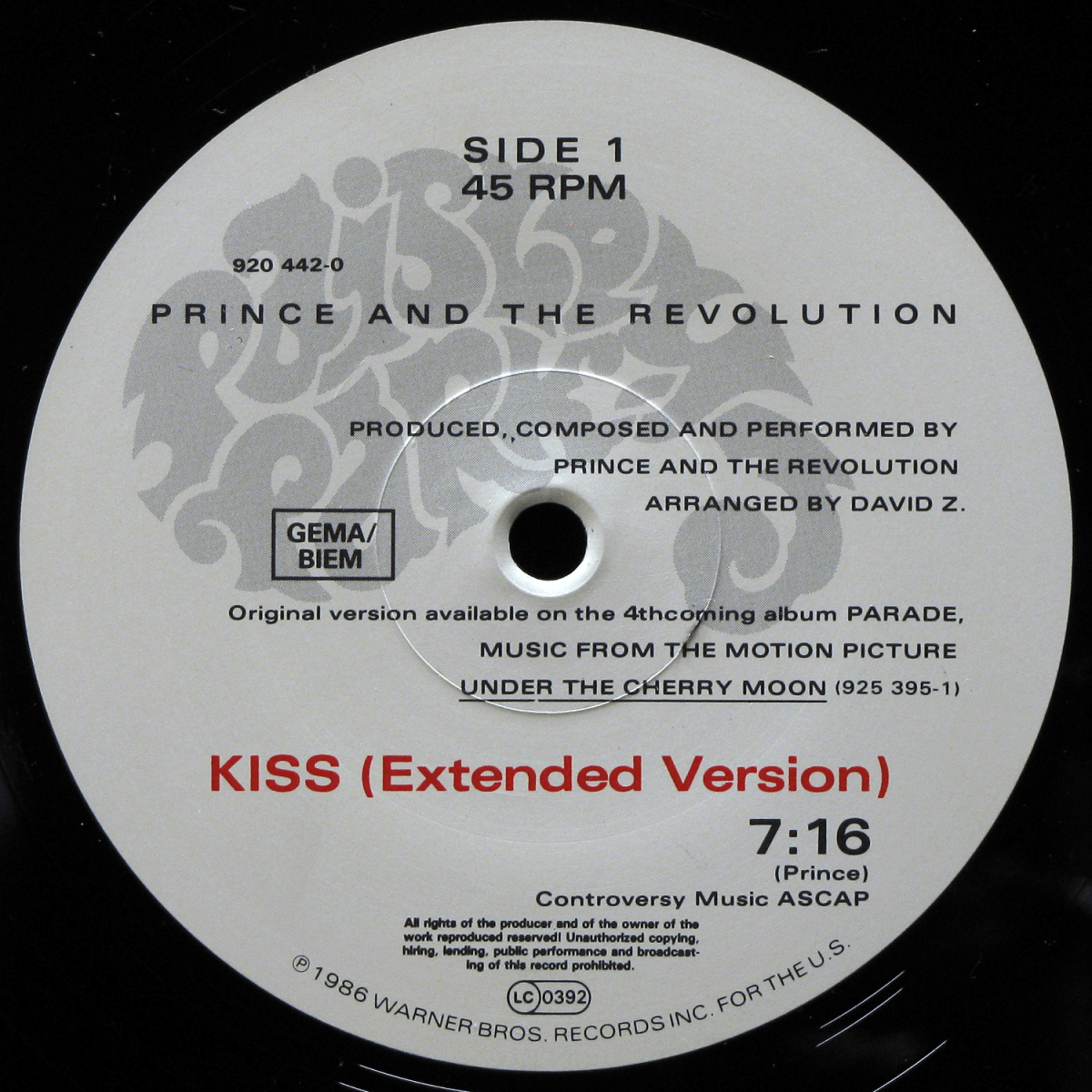 LP Prince — Kiss (maxi) фото 2