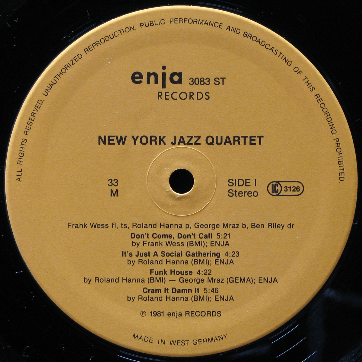 LP New York Jazz Quartet — Oasis фото 2