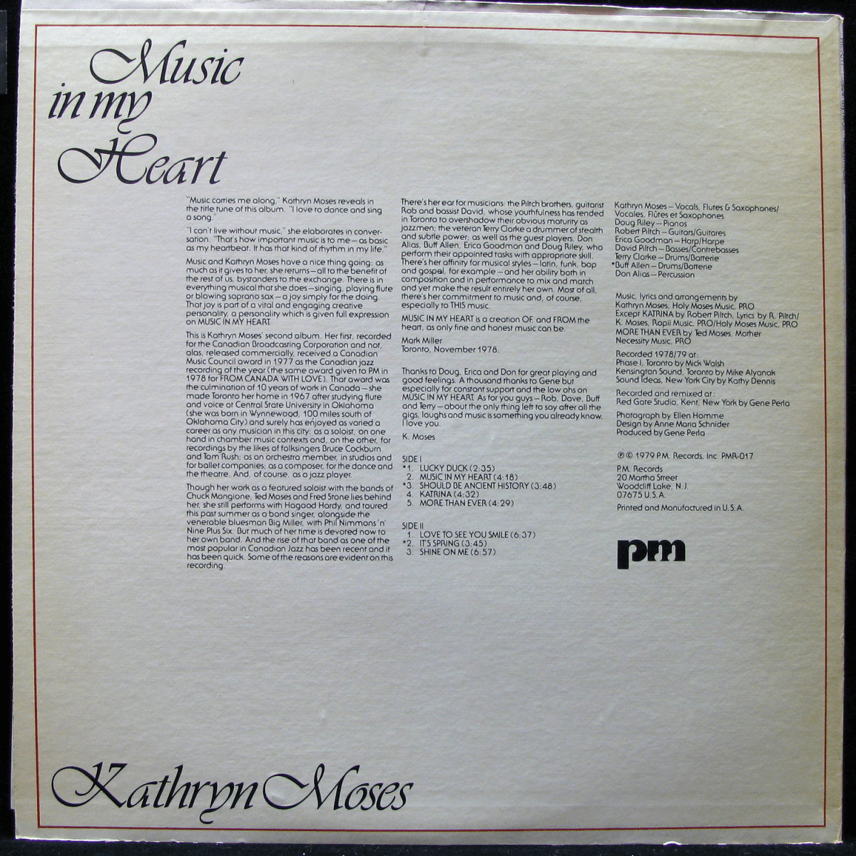 LP Kathryn Moses — Music In My Heart фото 2