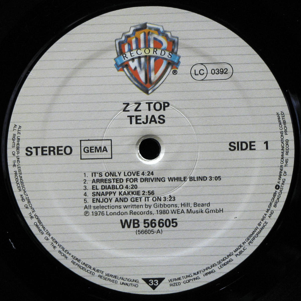 LP ZZ Top — Tejas фото 3