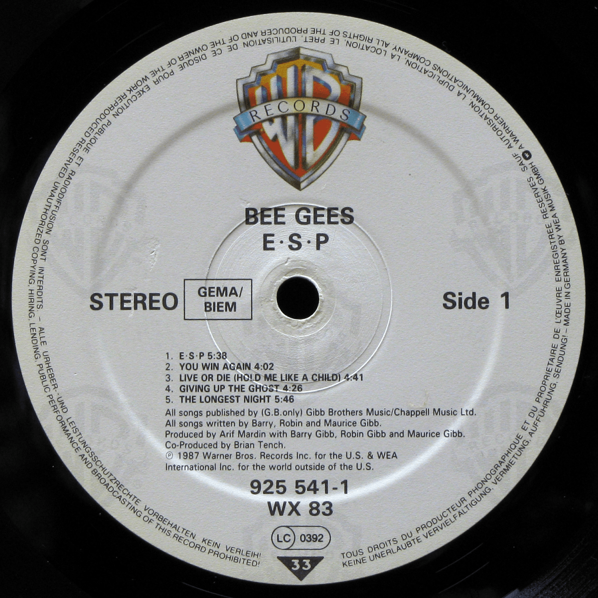 LP Bee Gees — E.S.P. фото 2