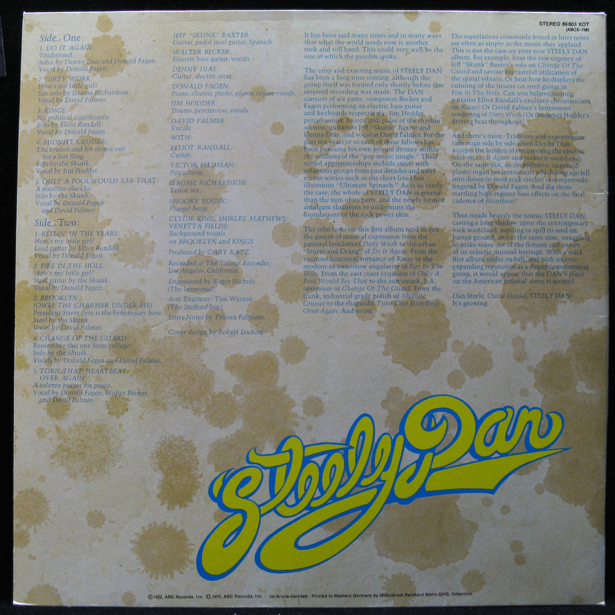 LP Steely Dan — Can't Buy A Thrill фото 2