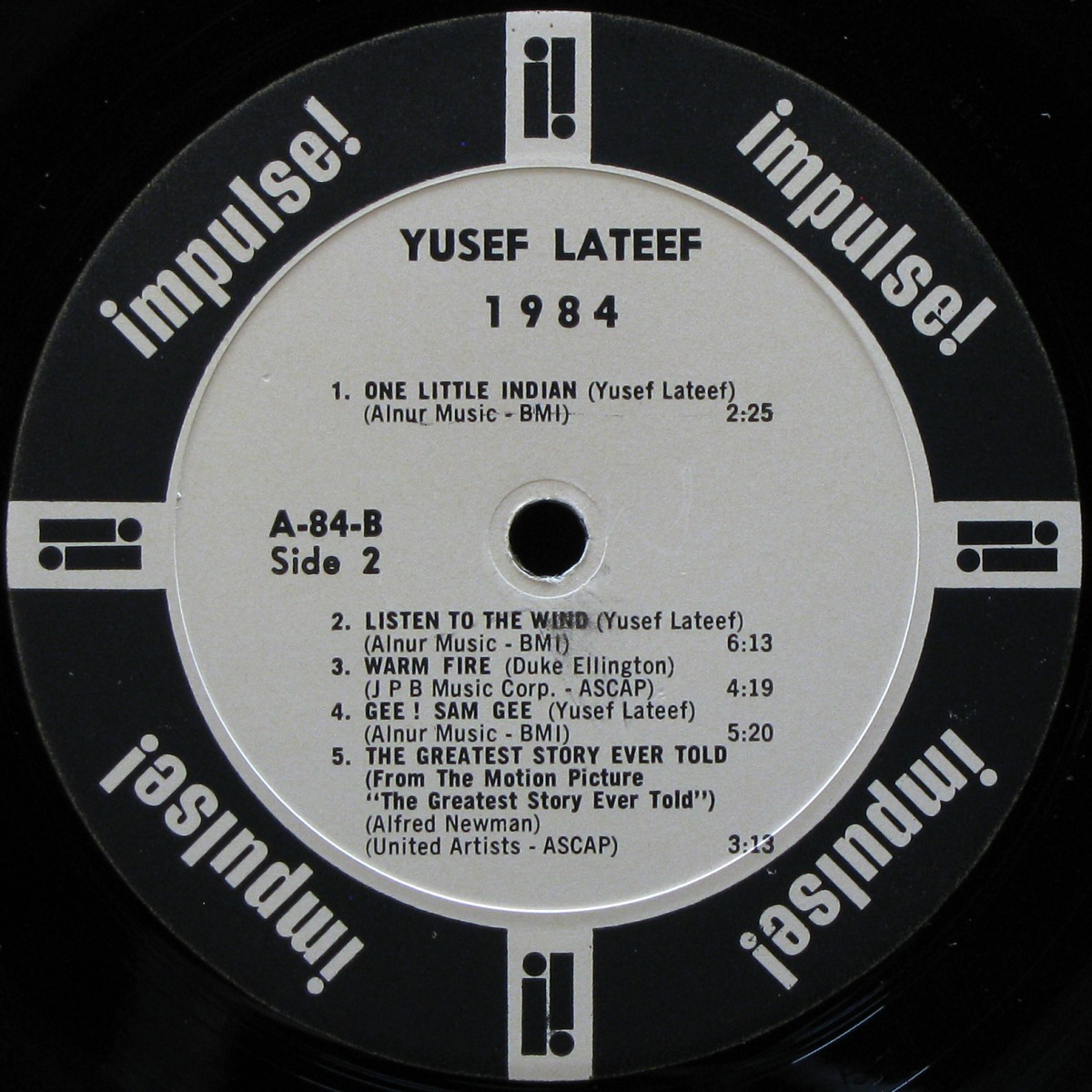 LP Yusef Lateef — 1984 (promo, mono) фото 5