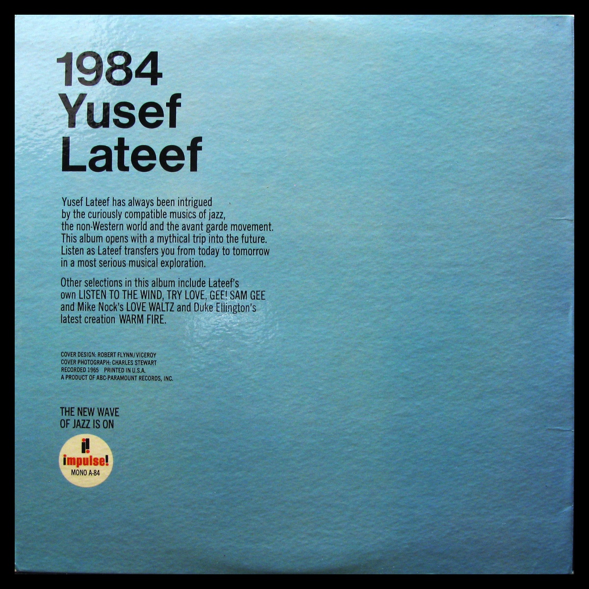 LP Yusef Lateef — 1984 (promo, mono) фото 2