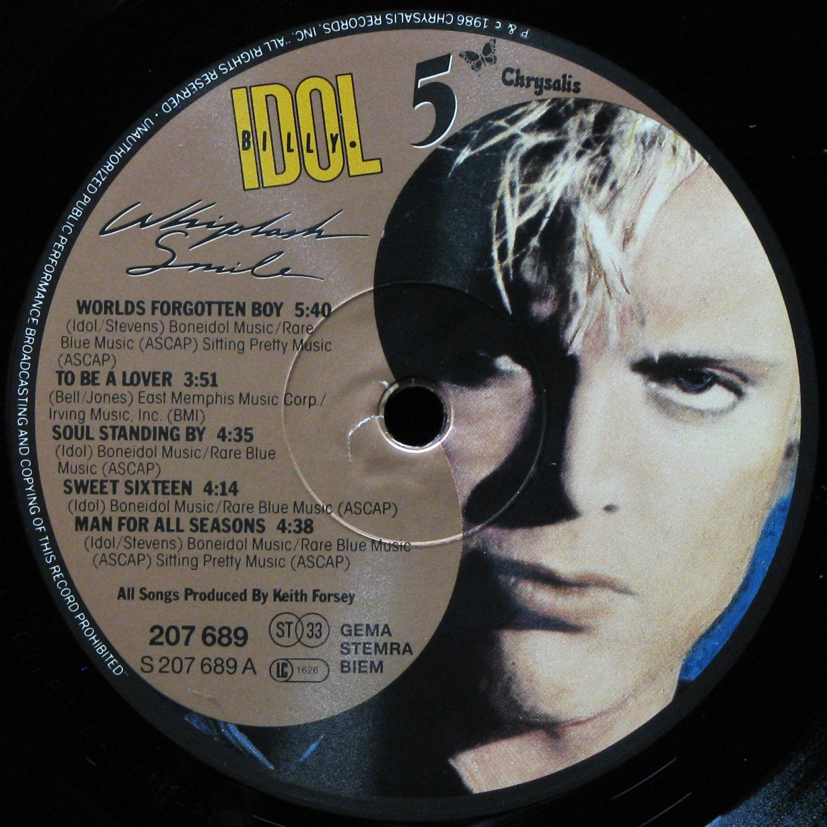 LP Billy Idol — Whiplash Smile фото 2