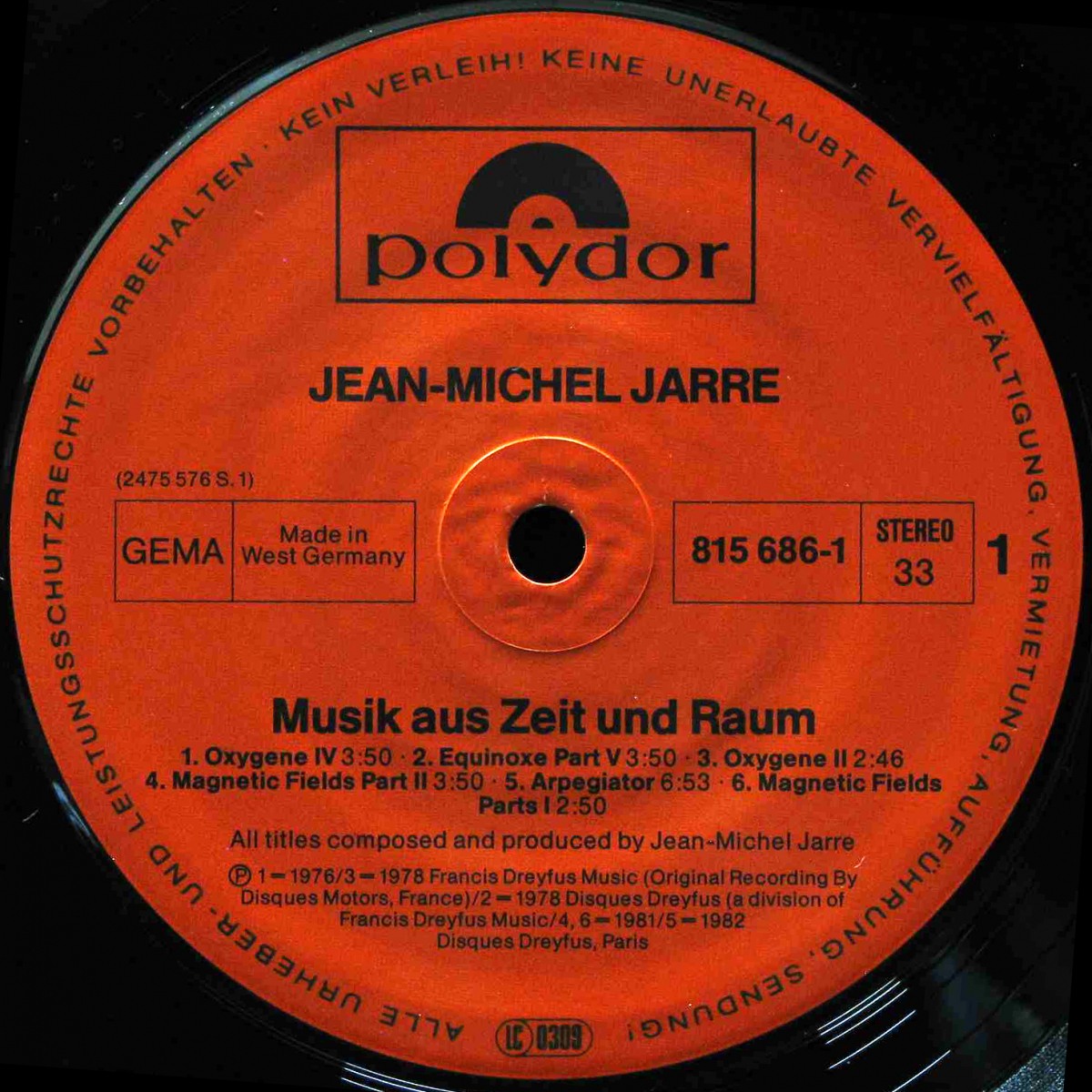 LP Jean Michel Jarre — Musik Aus Zeit Und Raum фото 2