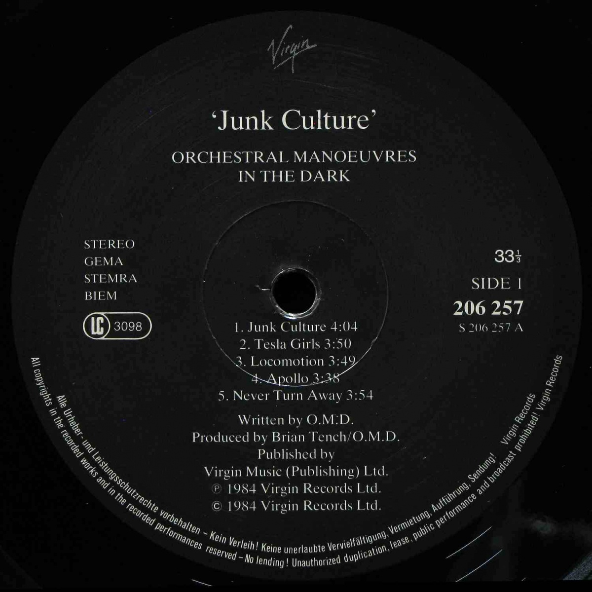 LP Orchestral Manoeuvres In The Dark — Junk Culture фото 2