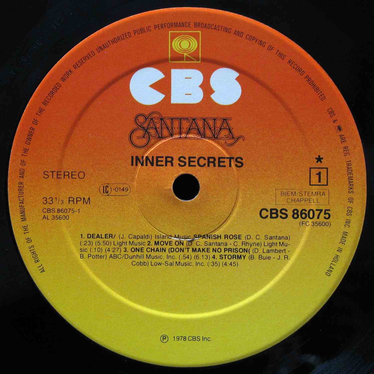 LP Santana — Inner Secrets фото 2