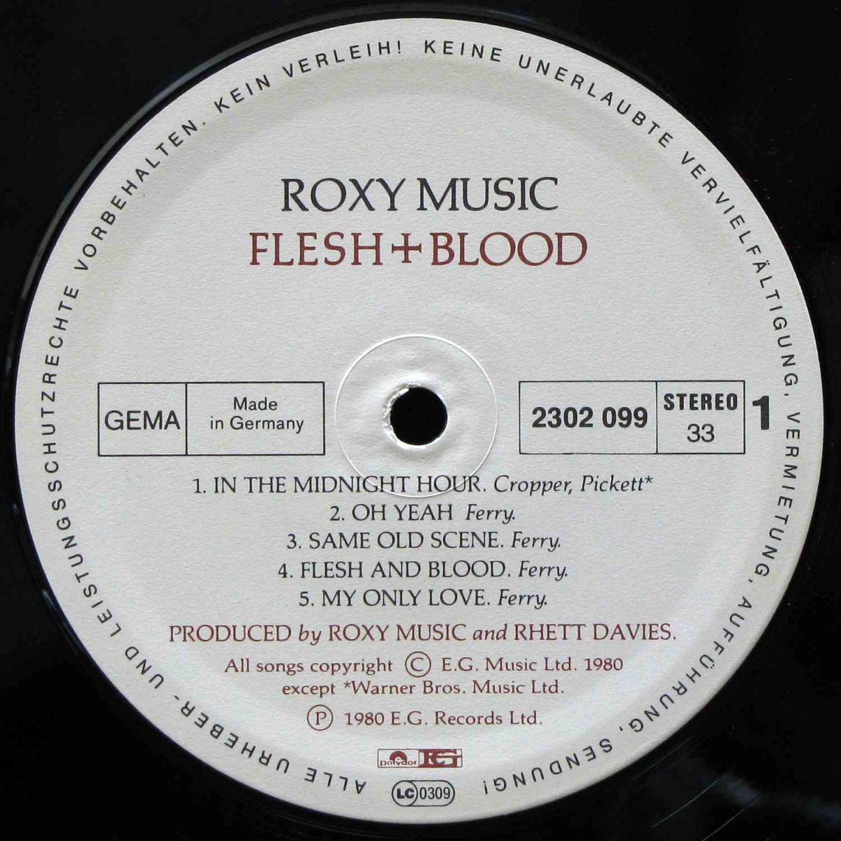 LP Roxy Music — Flesh + Blood фото 2