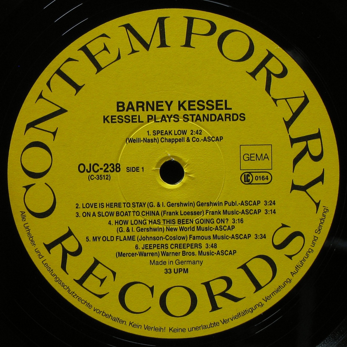 LP Barney Kessel — Kessel Plays Standards. Barney Kessel, Vol. 2 фото 2