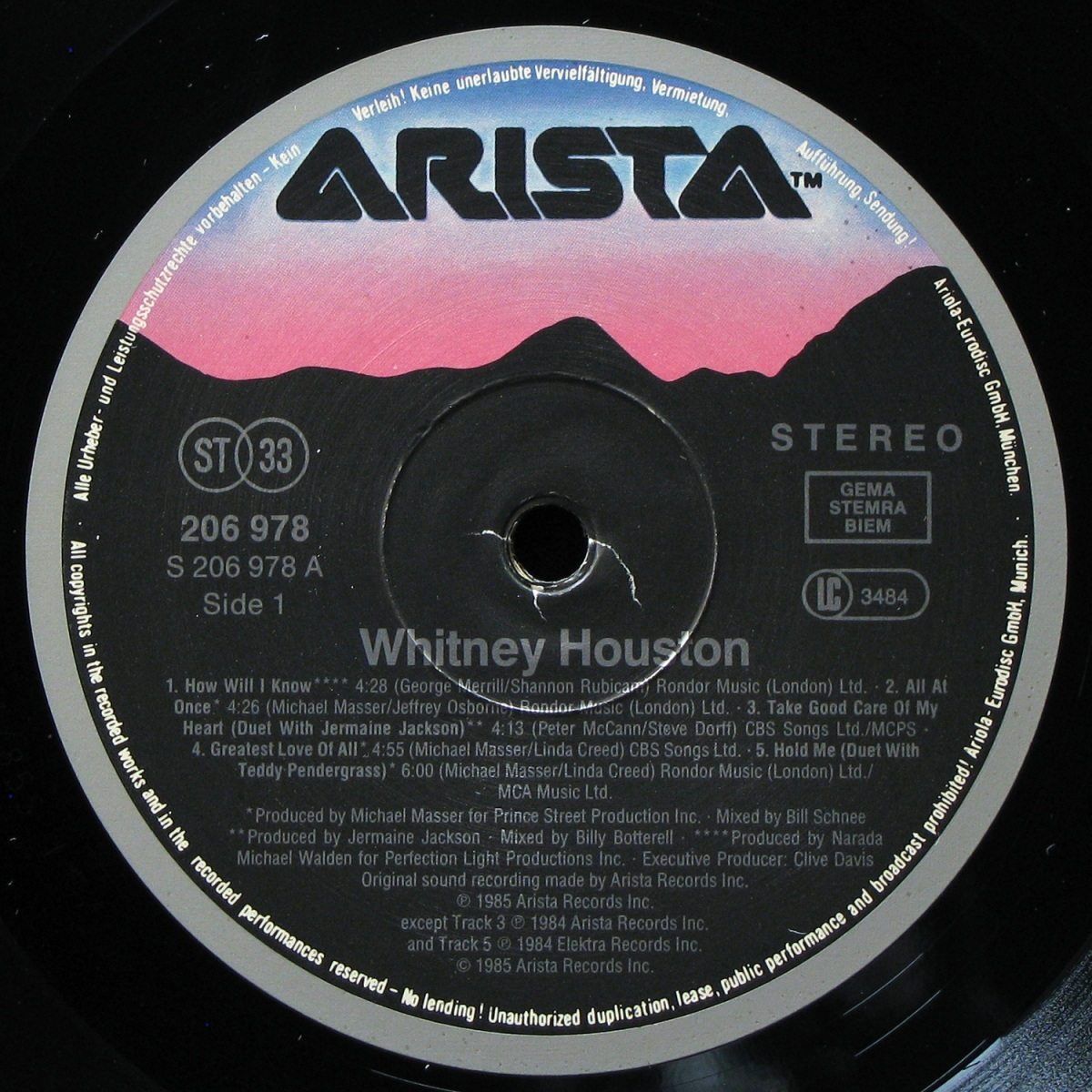 LP Whitney Houston — Whitney Houston фото 2