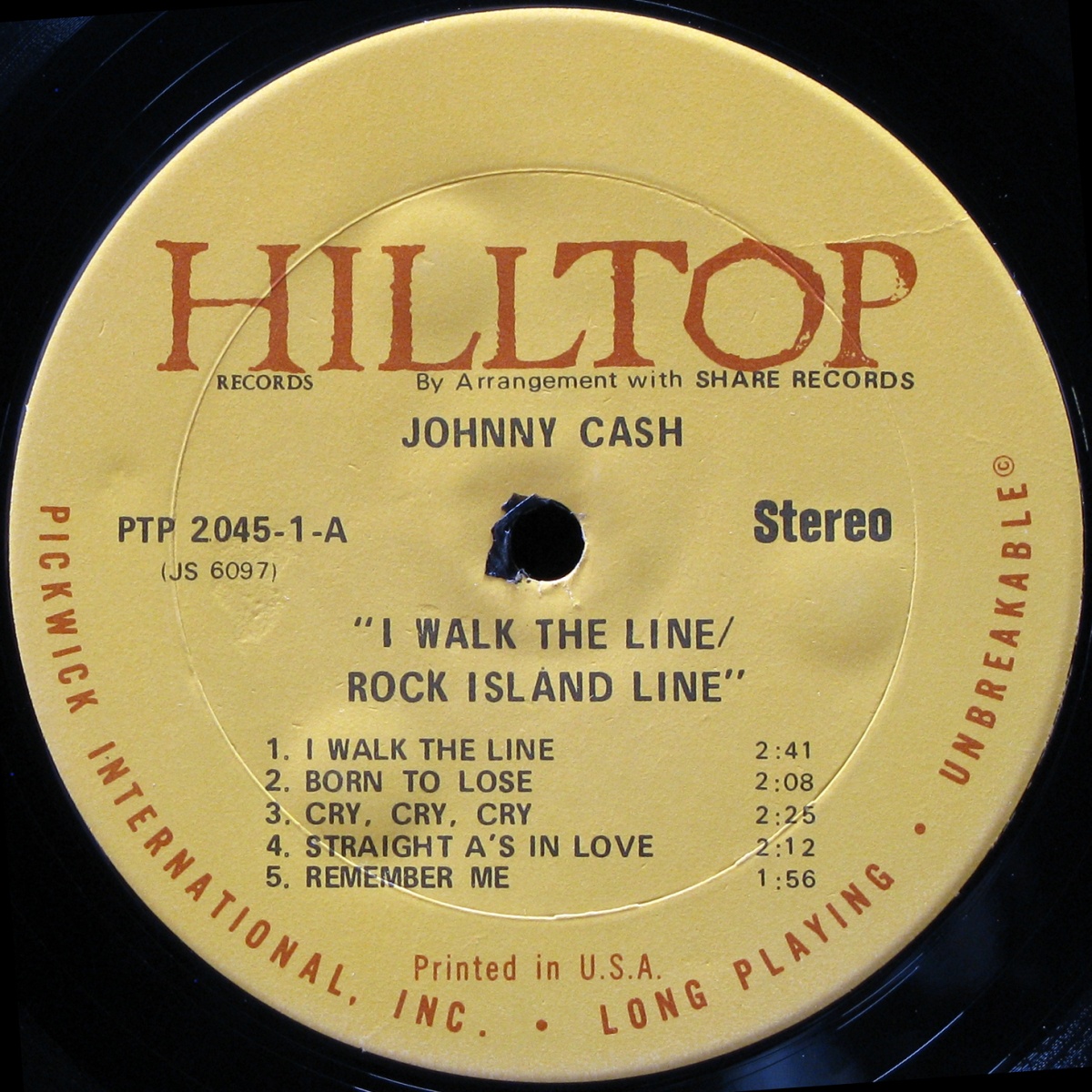 LP Johnny Cash — I Walk The Line (1973) фото 2