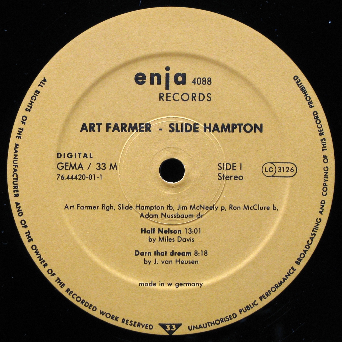 LP Art Farmer / Slide Hampton — In Concert фото 2