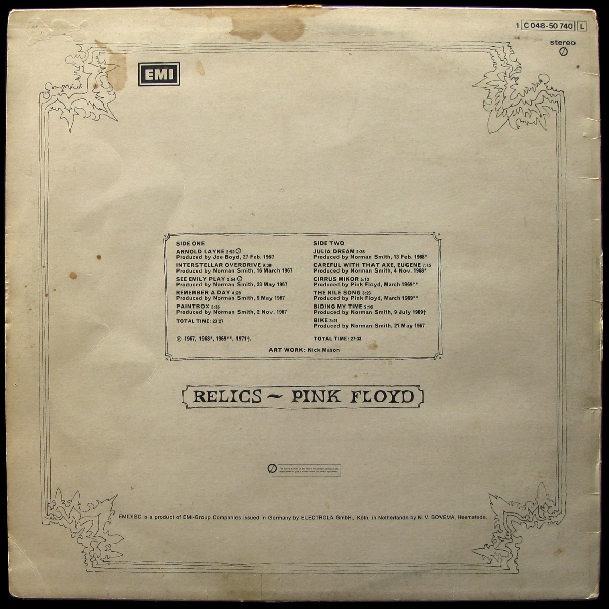 LP Pink Floyd — Relics фото 2