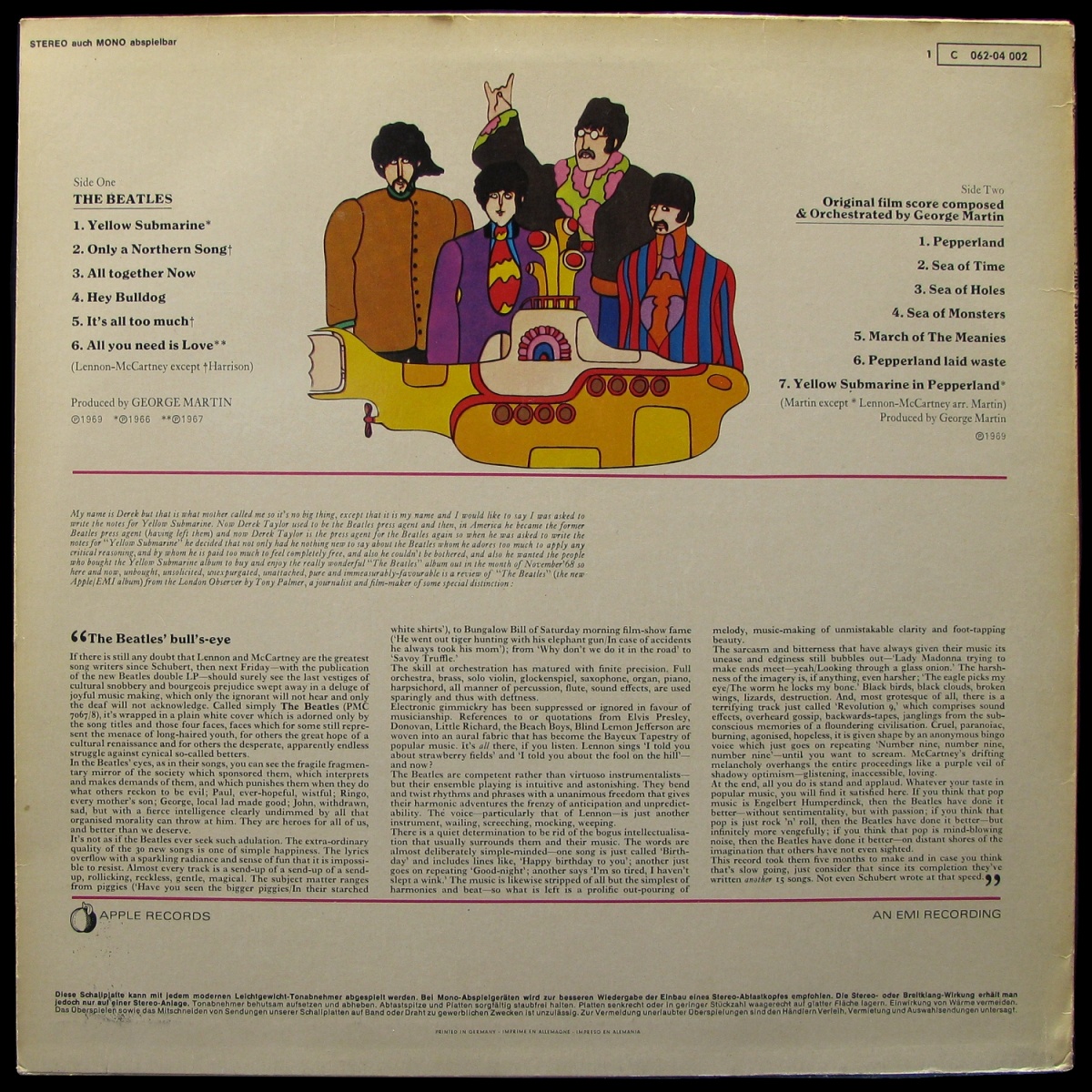 LP Beatles — Yellow Submarine фото 2