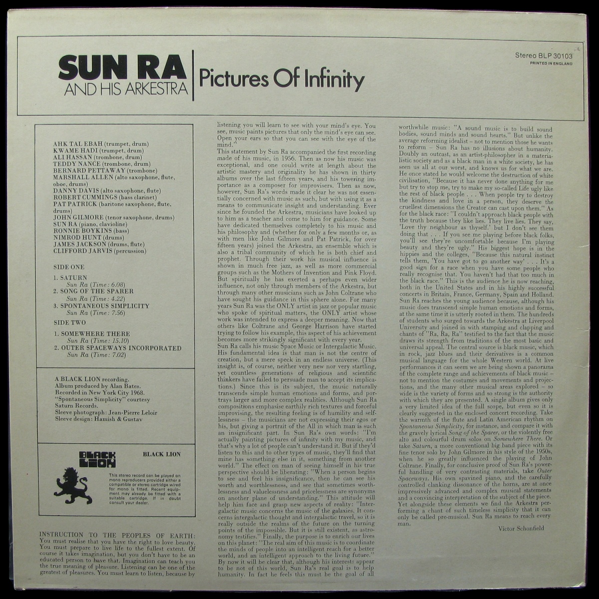 LP Sun Ra — Pictures of Infinity фото 2