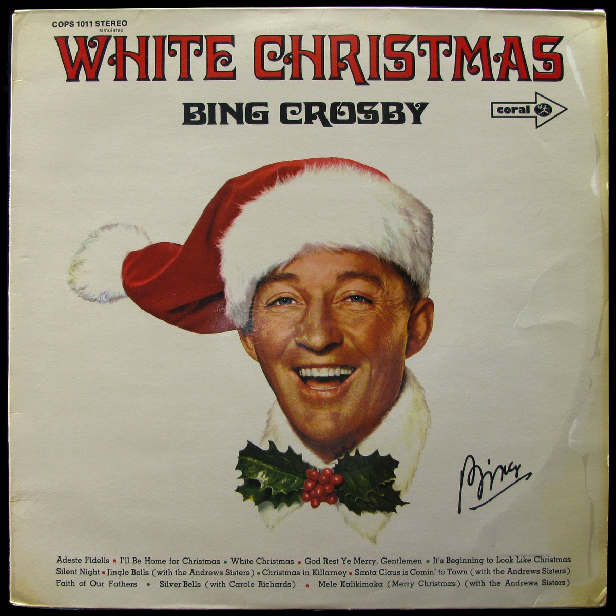 LP Bing Crosby — White Christmas фото