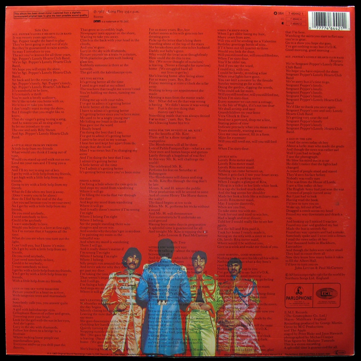 LP Beatles — Sgt. Pepper's Lonely Hearts Club Band фото 2