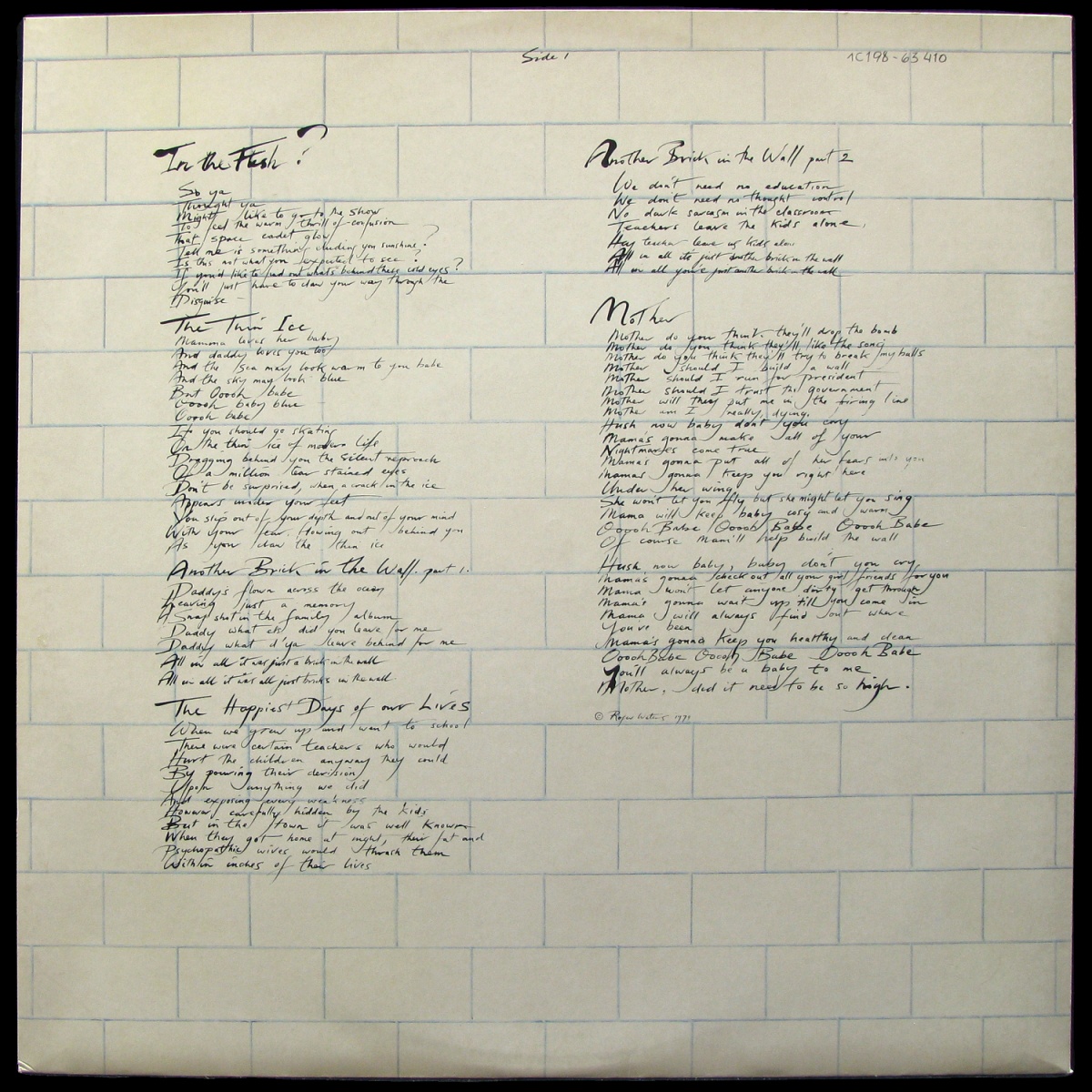 LP Pink Floyd — Wall (2LP) фото 7