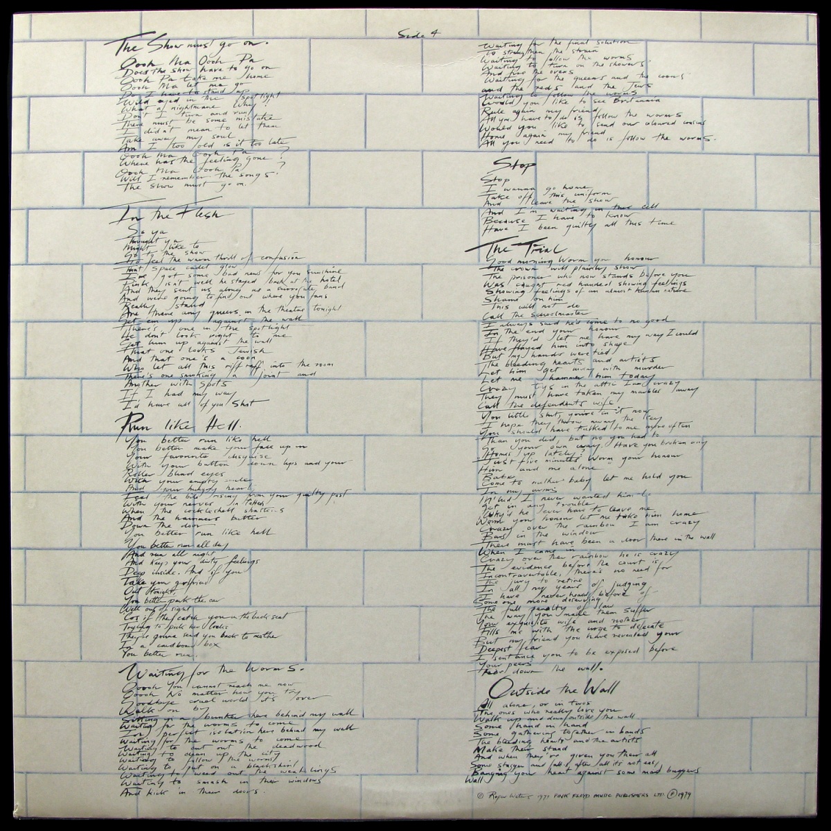 LP Pink Floyd — Wall (2LP) фото 10