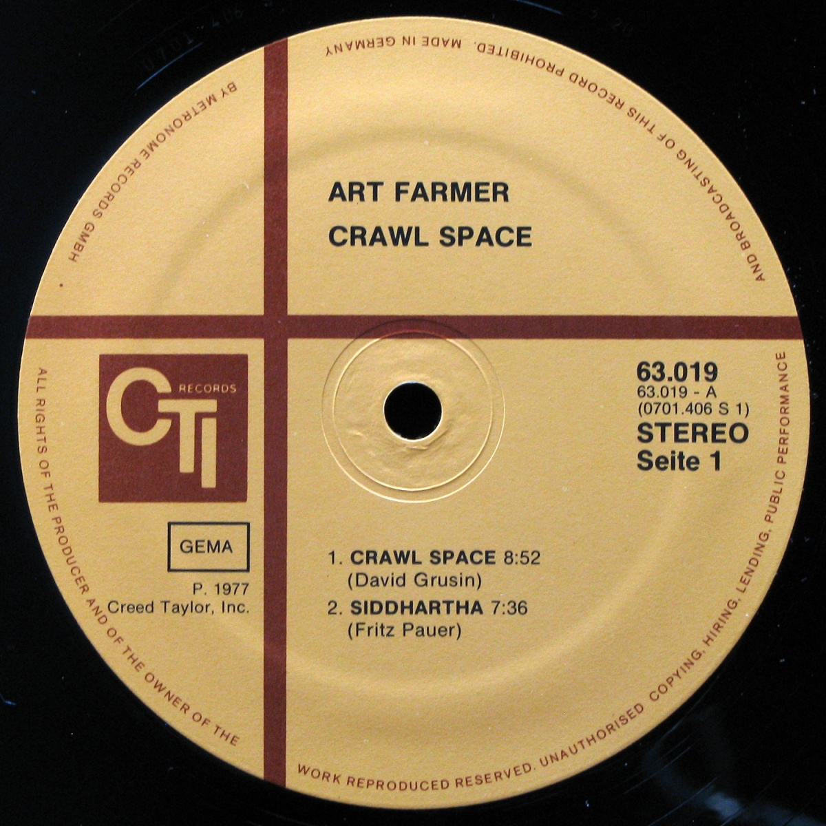 LP Art Farmer — Crawl Space фото 2