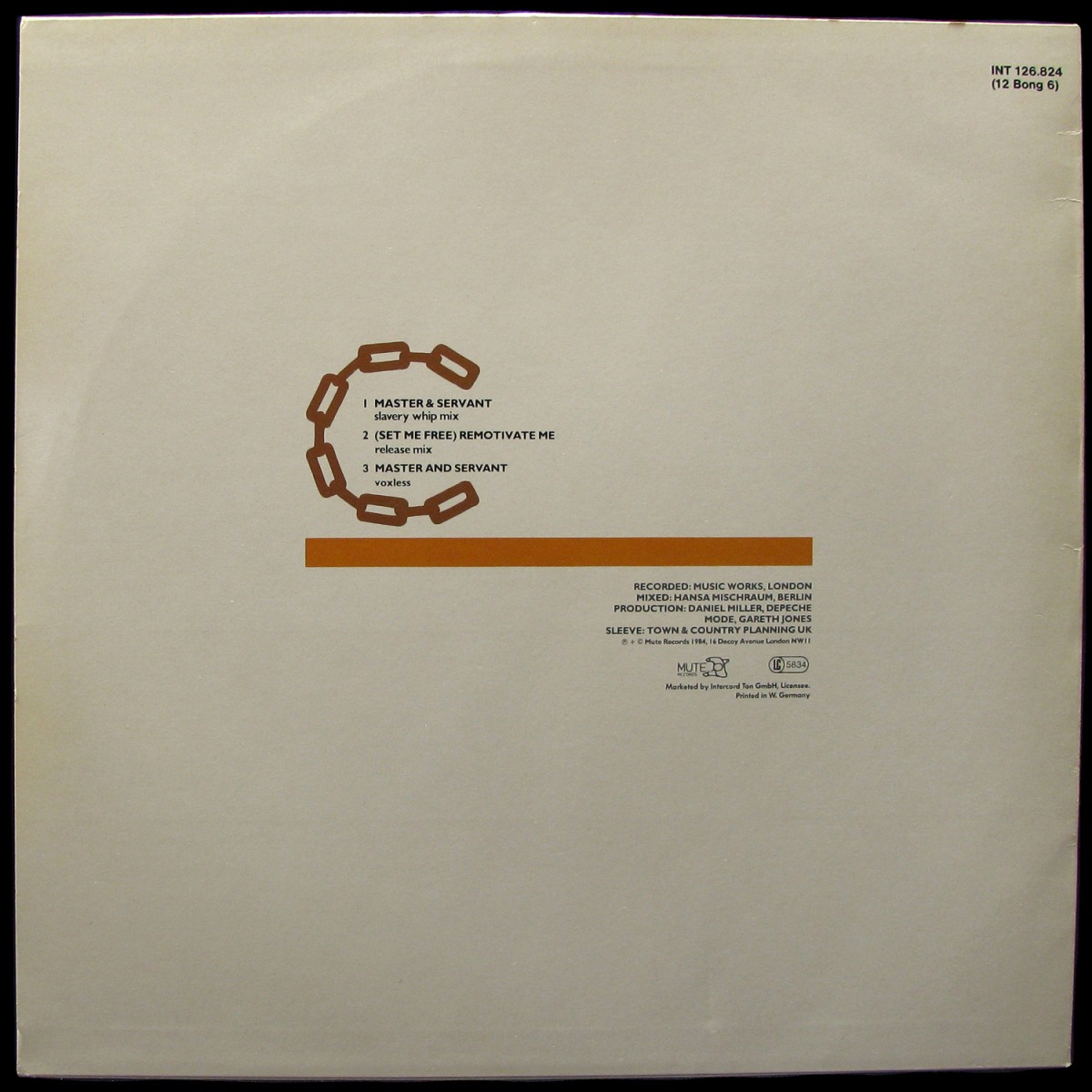 LP Depeche Mode — Master And Servant (Slavery Whip Mix) (coloured vinyl, maxi) фото 2