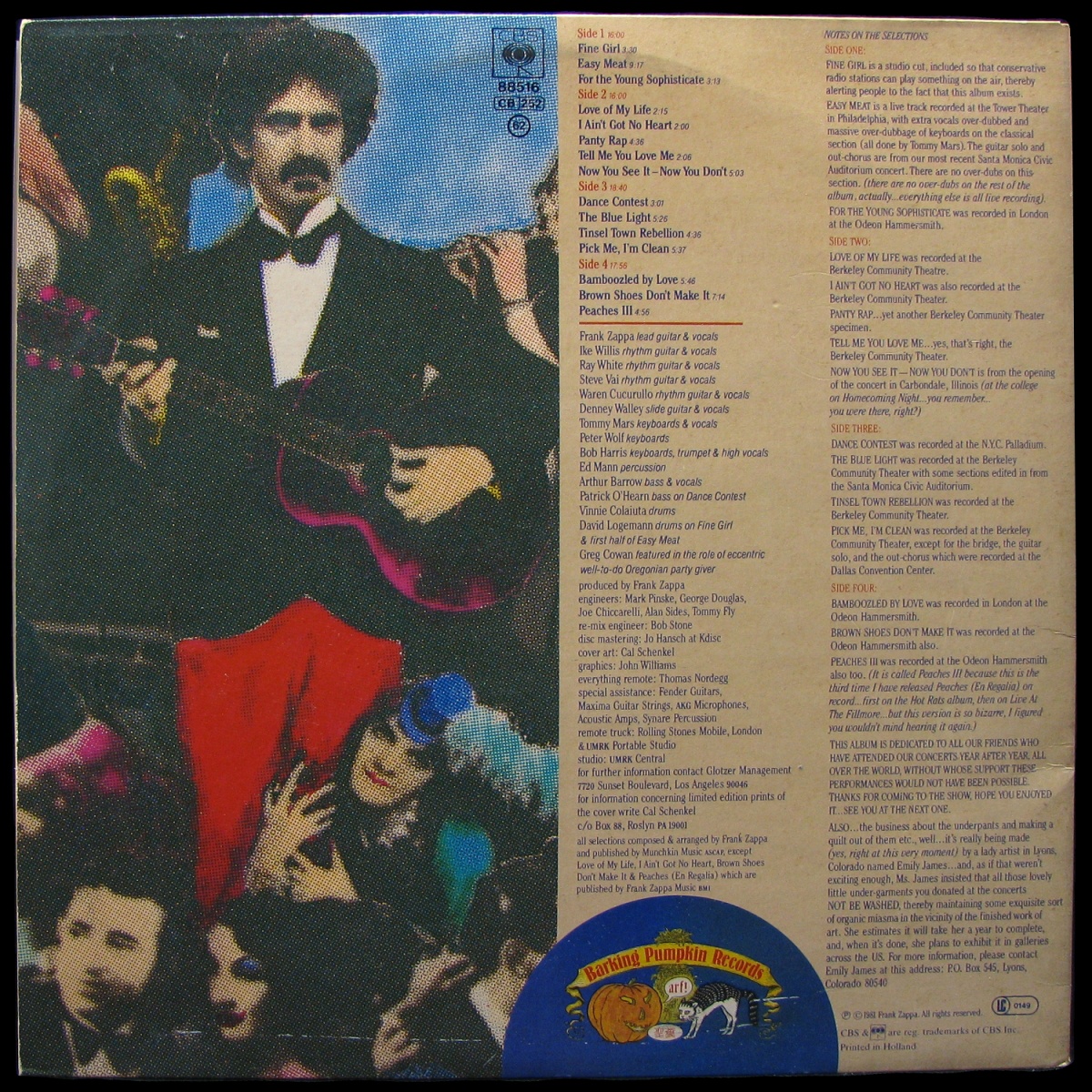 LP Frank Zappa — Tinsel Town Rebellion (2LP) фото 2