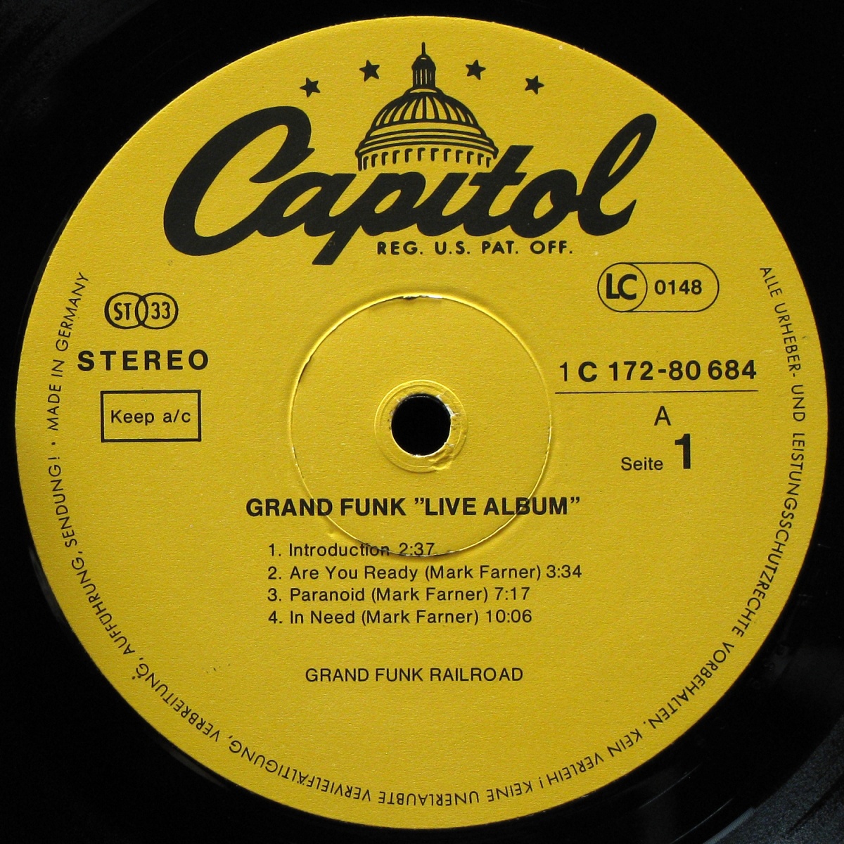 LP Grand Funk — Live Album фото 3