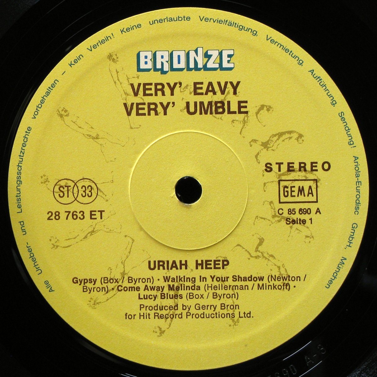 LP Uriah Heep — Very 'Eavy Very 'Umble фото 2