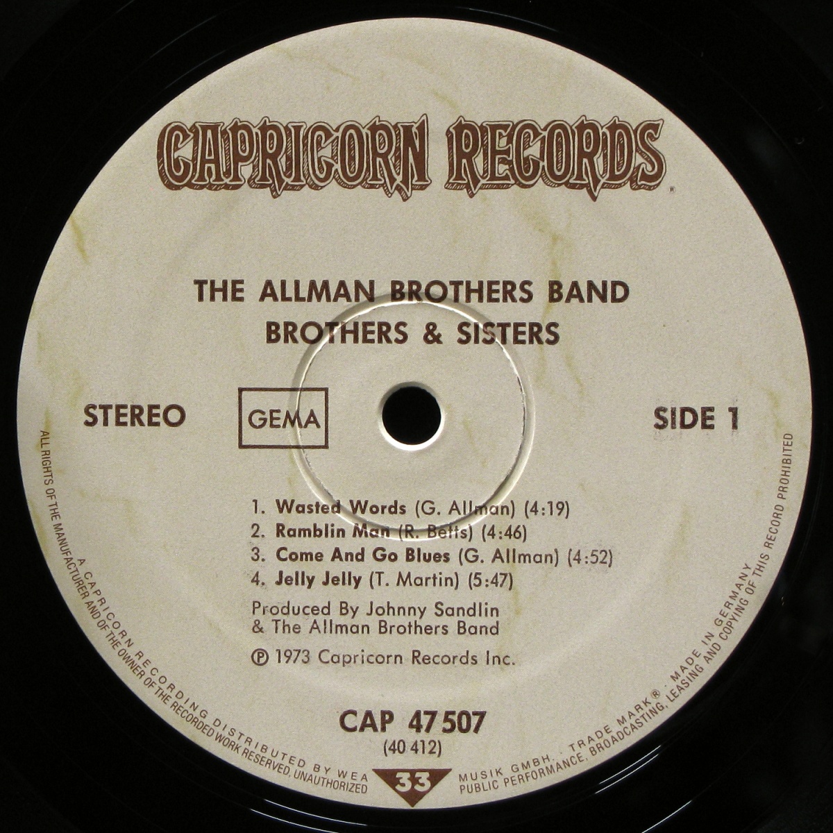 LP Allman Brothers Band — Brothers And Sisters фото 2