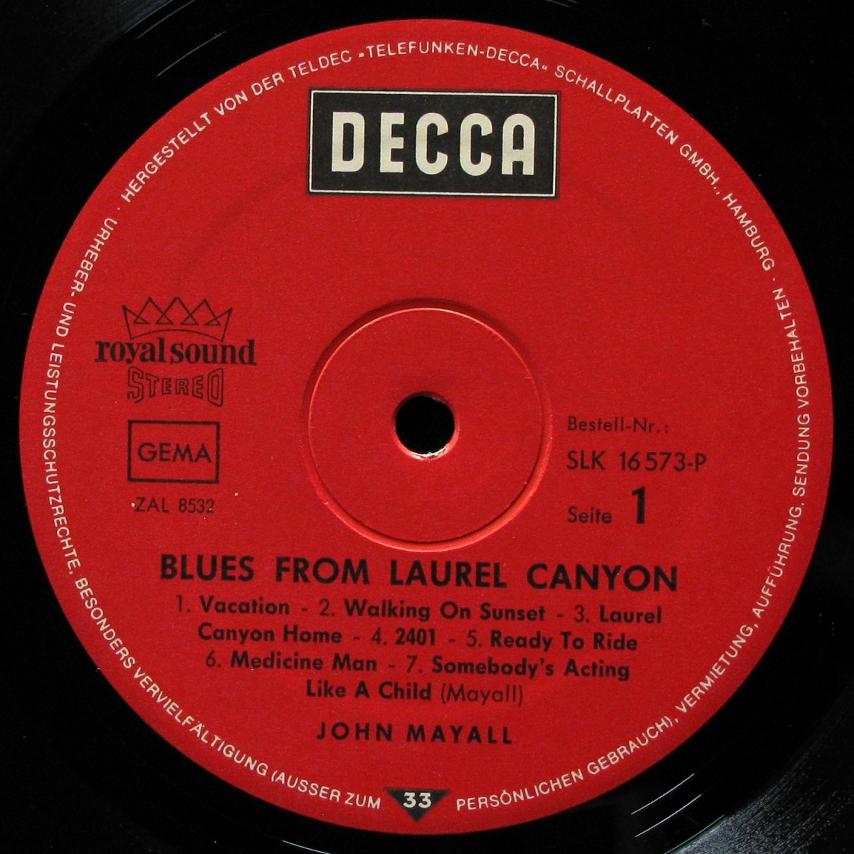 LP John Mayall — Blues From Laurel Canyon фото 2