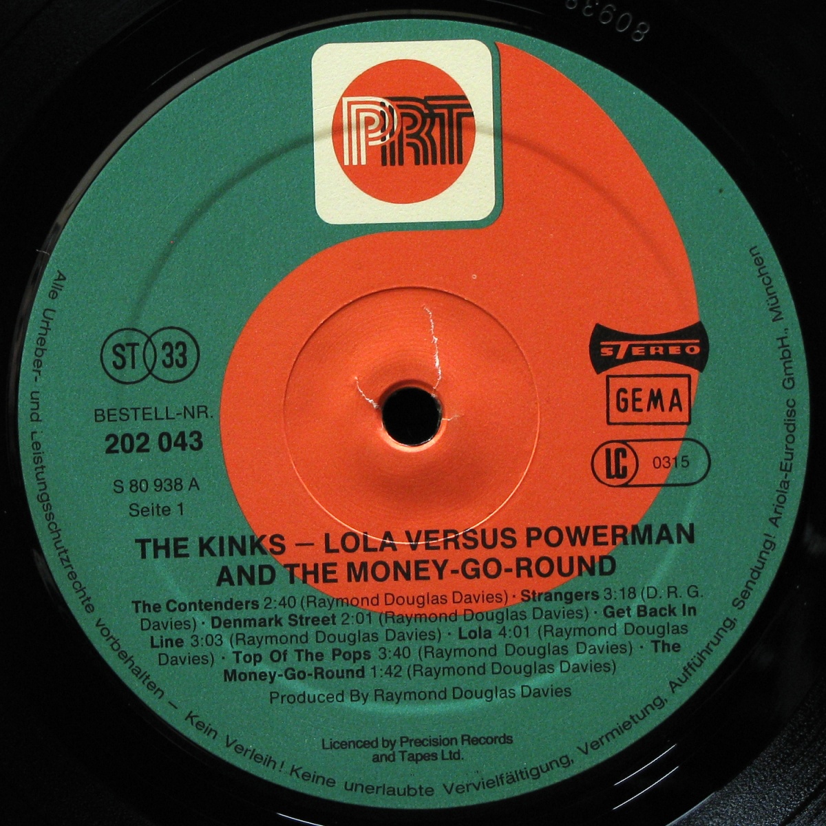 LP Kinks — Lola Versus Powerman And The Moneygoround, Part One фото 3