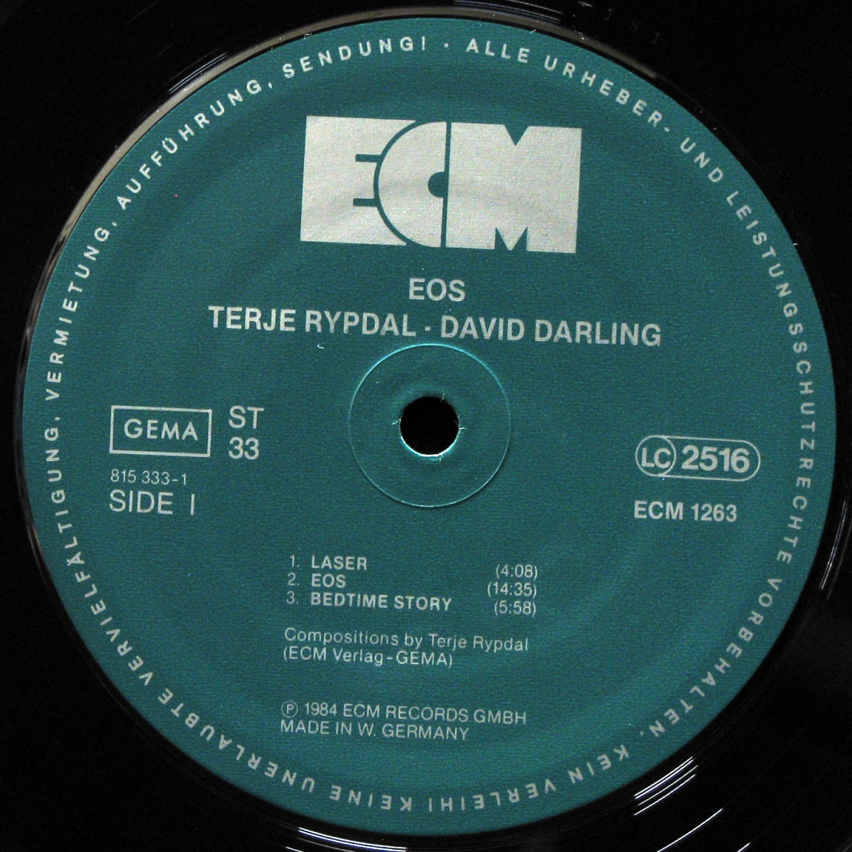 LP Terje Rypdal / David Darling — EOS фото 3